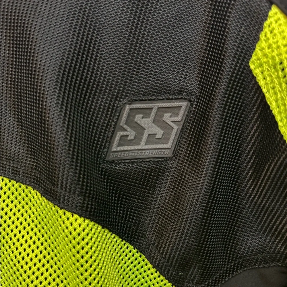 Black and Yellow Motorcycle Jacket with Reflective Panels and Ventilation - Picture 2 of 6